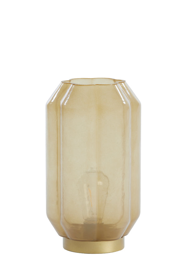 Light & Living Lighting Table lamp LED 15x27 cm YVIAS glass milky light yellow+gold House of Isabella UK