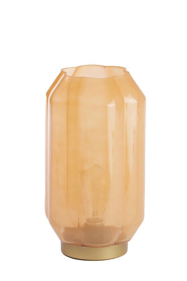 Light & Living Lighting Table lamp LED 15x27 cm YVIAS glass milky orange+gold House of Isabella UK