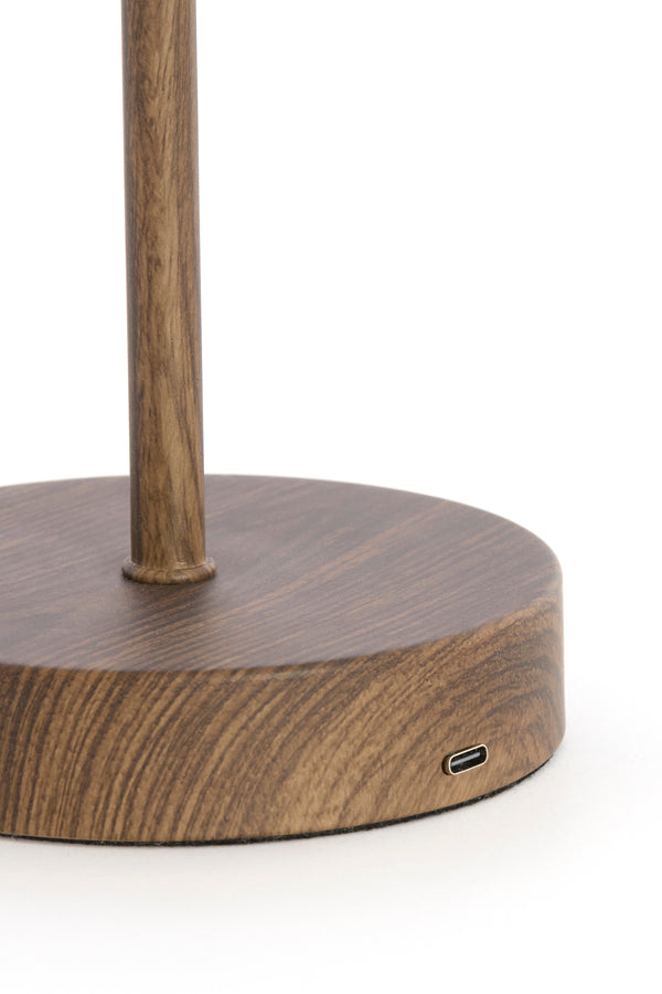Light & Living Lighting Table lamp LED 17x35 cm DINY wood print dark brown+cream House of Isabella UK