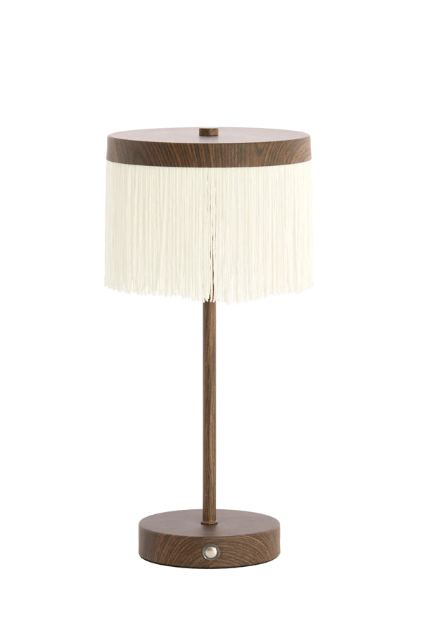 Light & Living Lighting Table lamp LED 17x35 cm DINY wood print dark brown+cream House of Isabella UK
