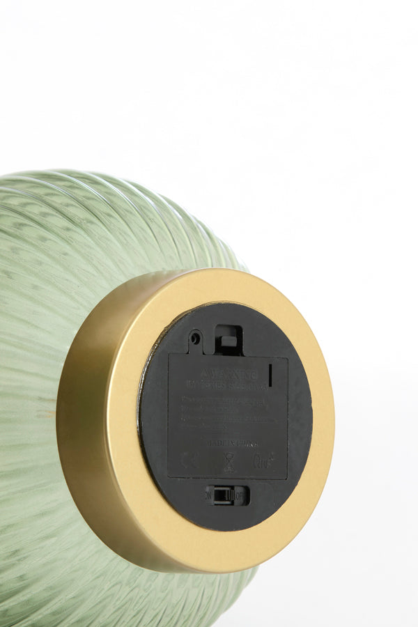Light & Living Lighting Table lamp LED 21x28 cm TAJERA glass dark green+gold House of Isabella UK
