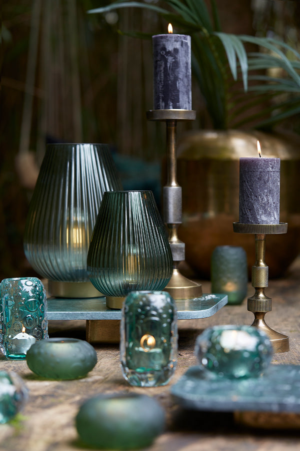 Light & Living Lighting Table lamp LED 21x28 cm TAJERA glass dark green+gold House of Isabella UK