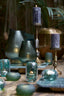Light & Living Lighting Table lamp LED 21x28 cm TAJERA glass dark green+gold House of Isabella UK