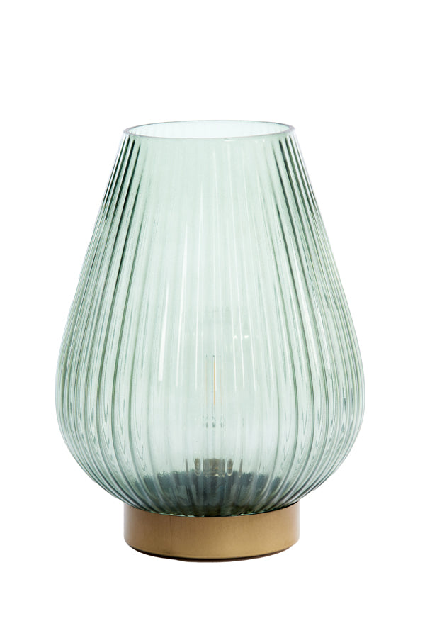 Light & Living Lighting Table lamp LED 21x28 cm TAJERA glass dark green+gold House of Isabella UK