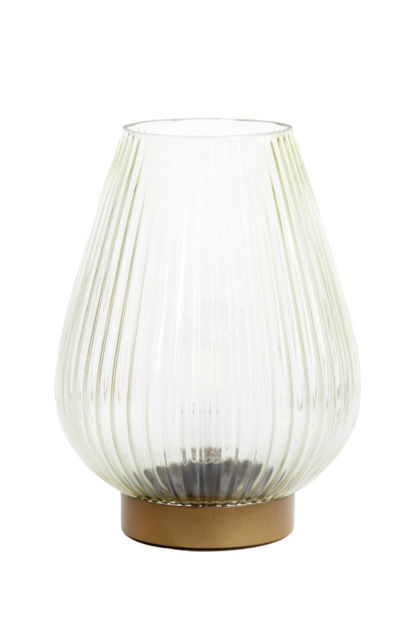 Light & Living Lighting Table lamp LED 21x28 cm TAJERA glass light green+gold House of Isabella UK