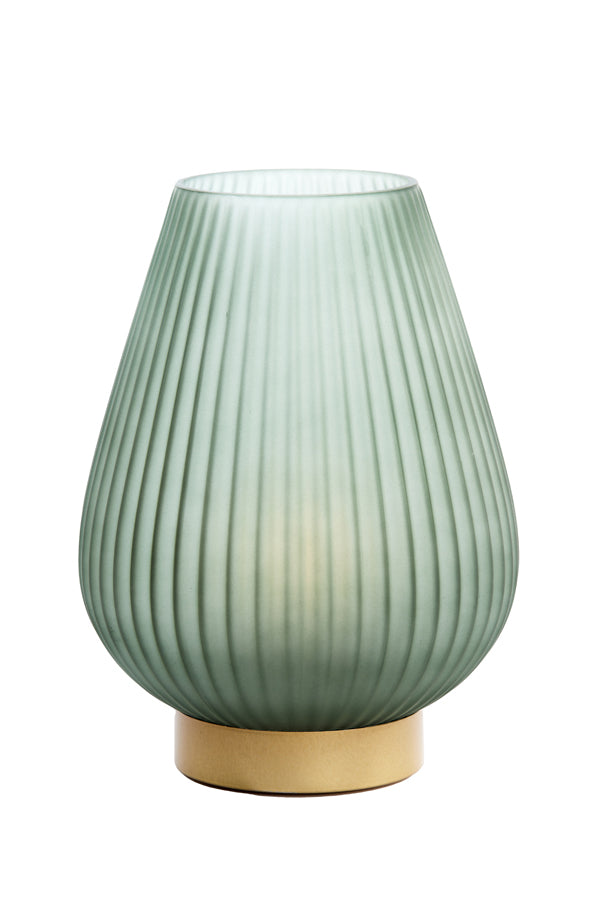 Light & Living Lighting Table lamp LED 21x28 cm TAJERA glass matt dark green+gold House of Isabella UK