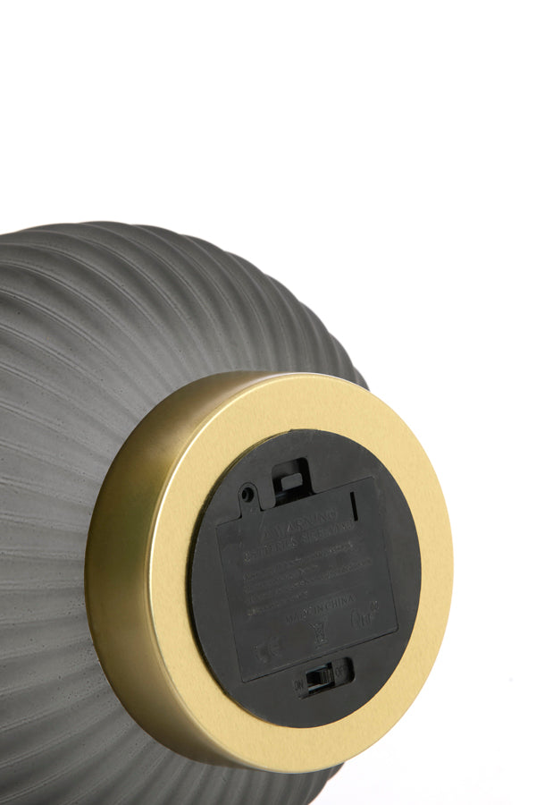 Light & Living Lighting Table lamp LED 21x28 cm TAJERA glass matt grey+gold House of Isabella UK