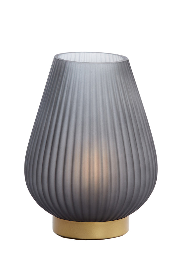 Light & Living Lighting Table lamp LED 21x28 cm TAJERA glass matt grey+gold House of Isabella UK
