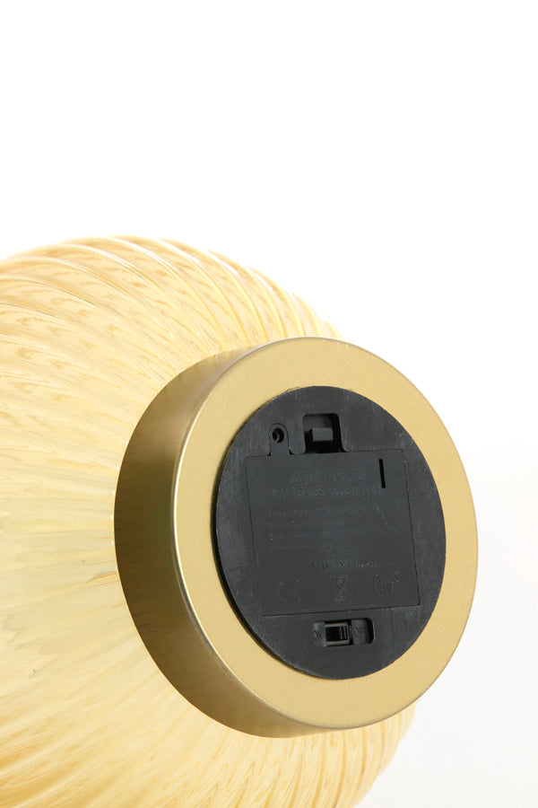 Light & Living Lighting Table lamp LED 21x28 cm TAJERA glass ocher yellow+gold House of Isabella UK