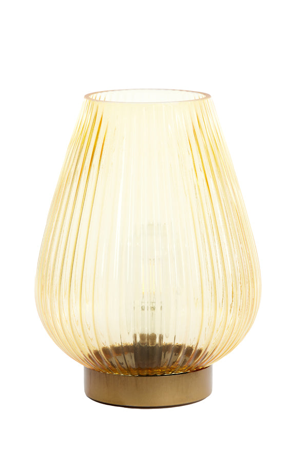 Light & Living Lighting Table lamp LED 21x28 cm TAJERA glass ocher yellow+gold House of Isabella UK
