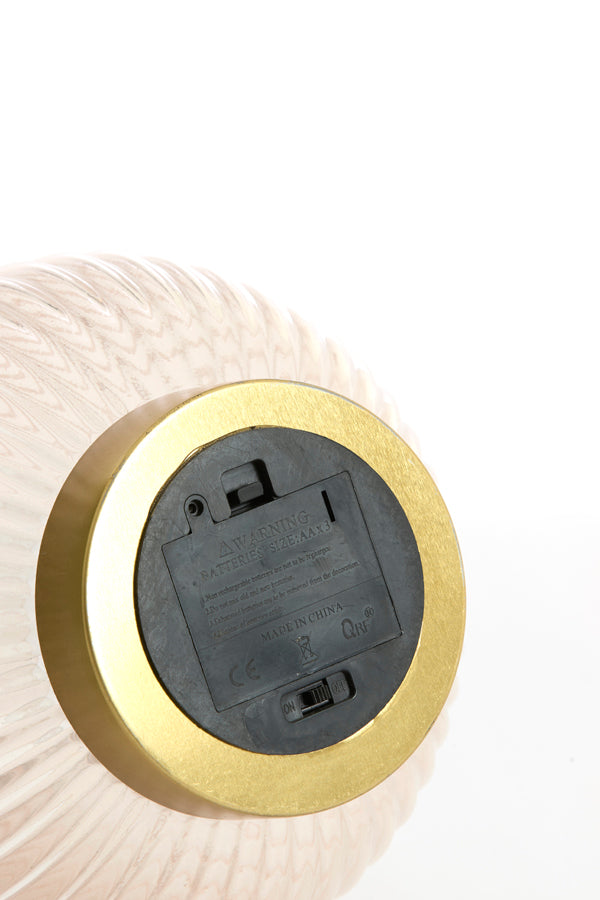 Light & Living Lighting Table lamp LED 21x28 cm TAJERA glass peach+gold House of Isabella UK