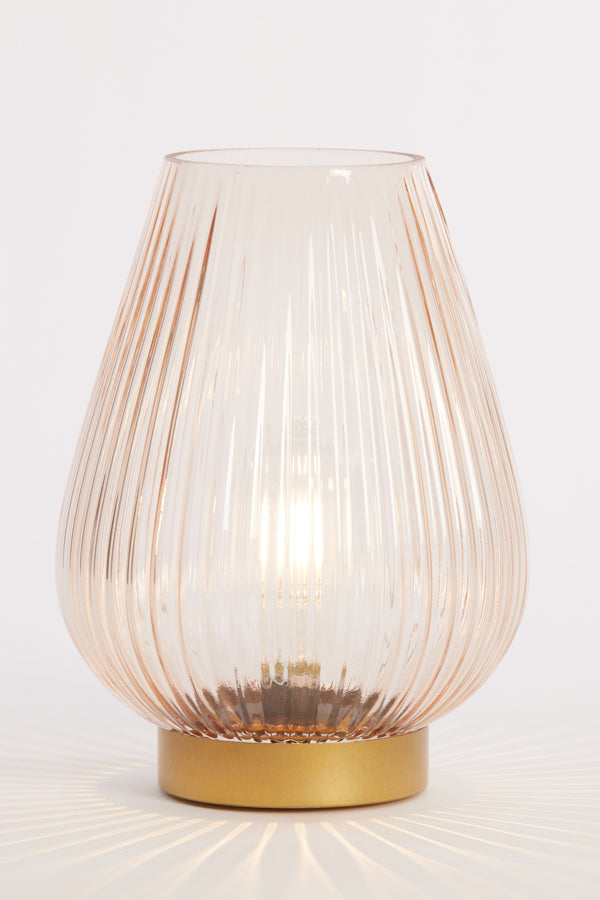 Light & Living Lighting Table lamp LED 21x28 cm TAJERA glass peach+gold House of Isabella UK