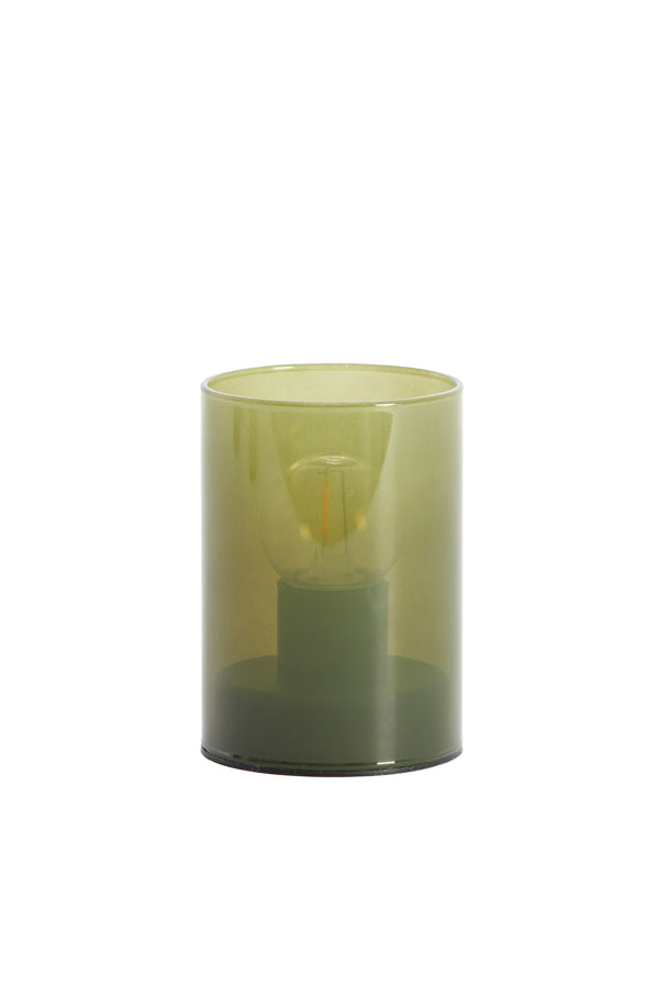 Light & Living Lighting Table lamp LED 7x10 cm VAZOLLA glass milky olive green House of Isabella UK