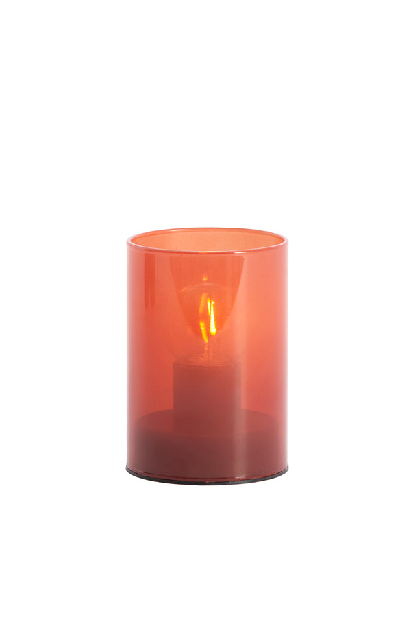 Light & Living Lighting Table lamp LED 7x10 cm VAZOLLA glass milky stone red House of Isabella UK