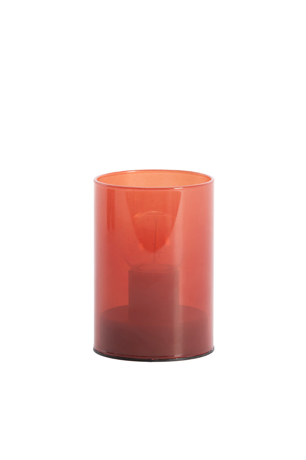 Light & Living Lighting Table lamp LED 7x10 cm VAZOLLA glass milky stone red House of Isabella UK