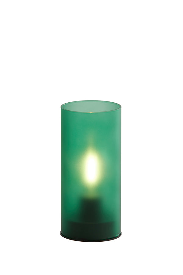 Light & Living Lighting Table lamp LED 7x15 cm VAZOLLA glass matt dark green House of Isabella UK
