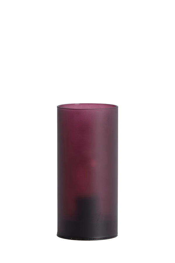 Light & Living Lighting Table lamp LED 7x15 cm VAZOLLA glass matt eggplant House of Isabella UK