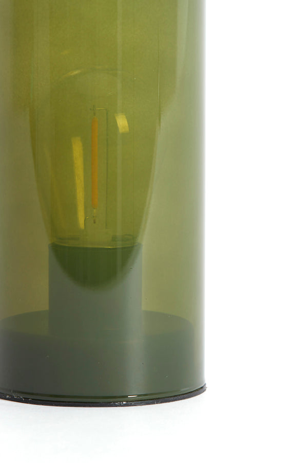 Light & Living Lighting Table lamp LED 7x15 cm VAZOLLA glass milky olive green House of Isabella UK