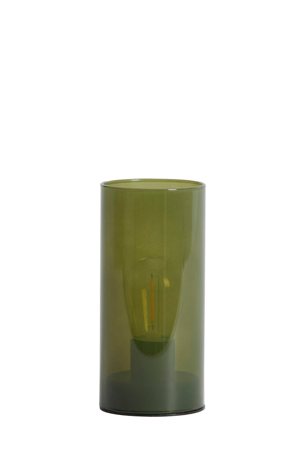 Light & Living Lighting Table lamp LED 7x15 cm VAZOLLA glass milky olive green House of Isabella UK