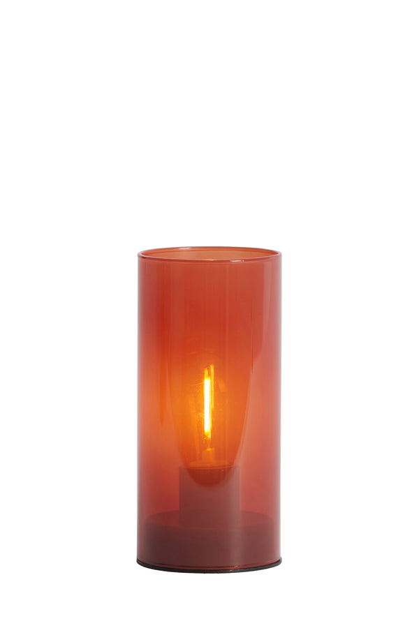 Light & Living Lighting Table lamp LED 7x15 cm VAZOLLA glass milky stone red House of Isabella UK