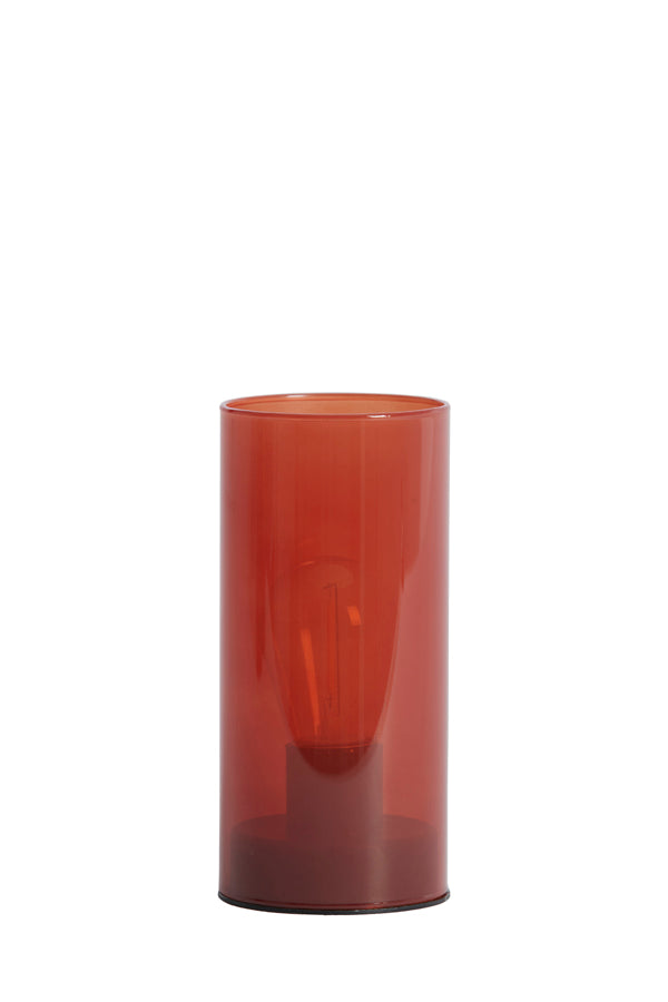 Light & Living Lighting Table lamp LED 7x15 cm VAZOLLA glass milky stone red House of Isabella UK