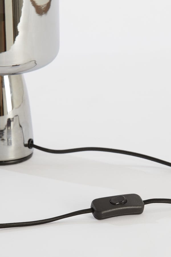 Table lamp Ø21x45 cm LOTTA smoked glass+gold | OUTLET.