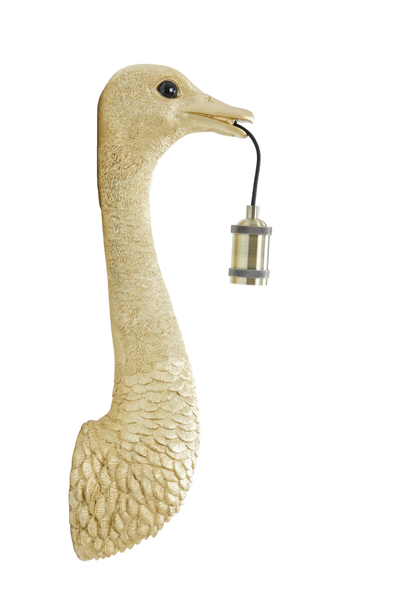 Light & Living Lighting Wall lamp 18x15,5x57,5 cm OSTRICH gold House of Isabella UK