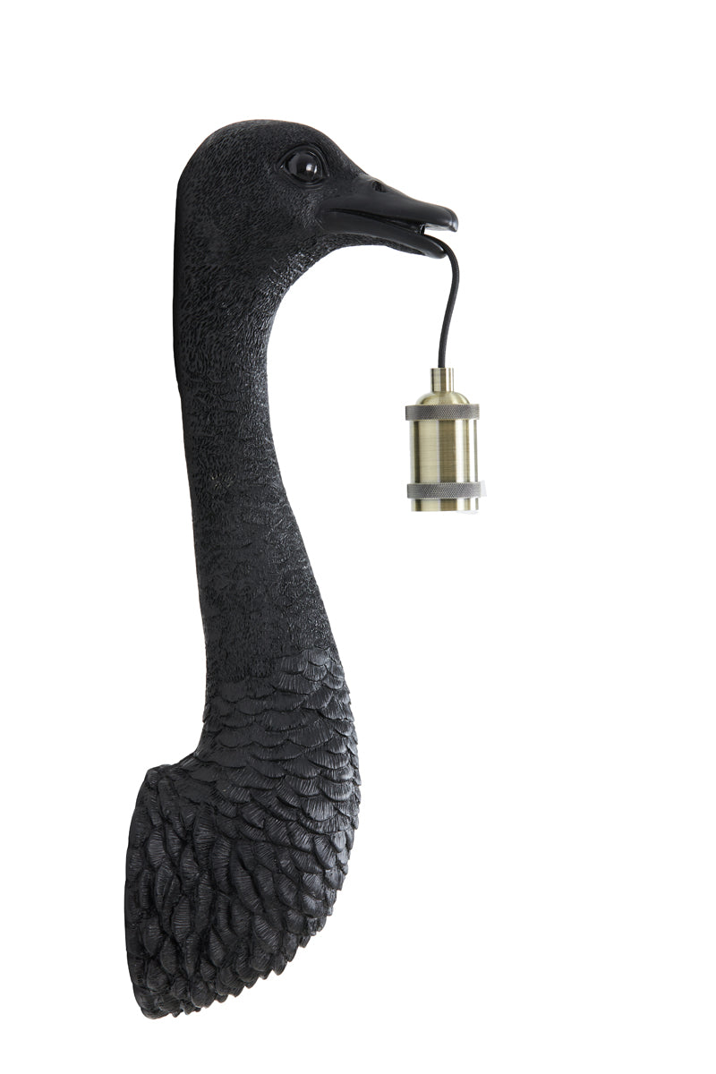 Light & Living Lighting Wall lamp 18x15,5x57,5 cm OSTRICH matt black House of Isabella UK