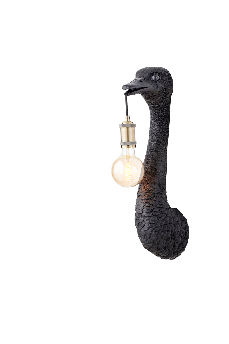 Light & Living Lighting Wall lamp 18x15,5x57,5 cm OSTRICH matt black House of Isabella UK
