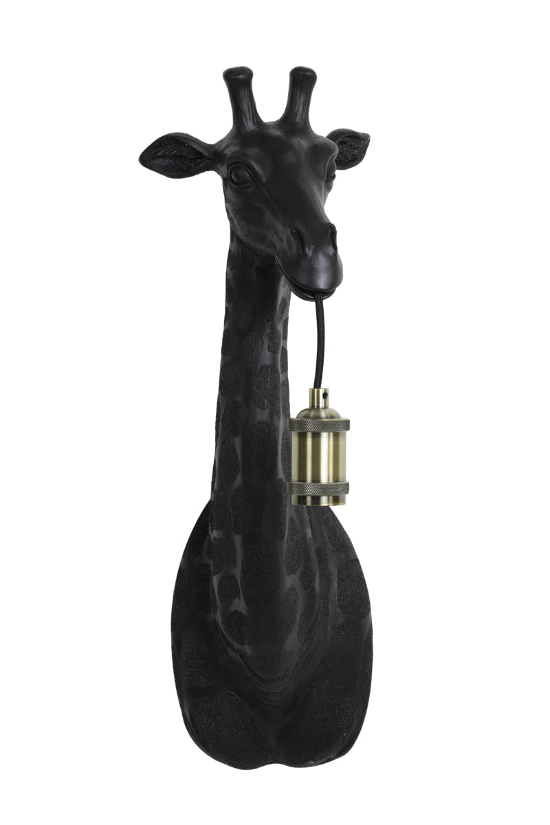 Light & Living Lighting Wall lamp 20,5x19x61 cm GIRAFFE matt black House of Isabella UK