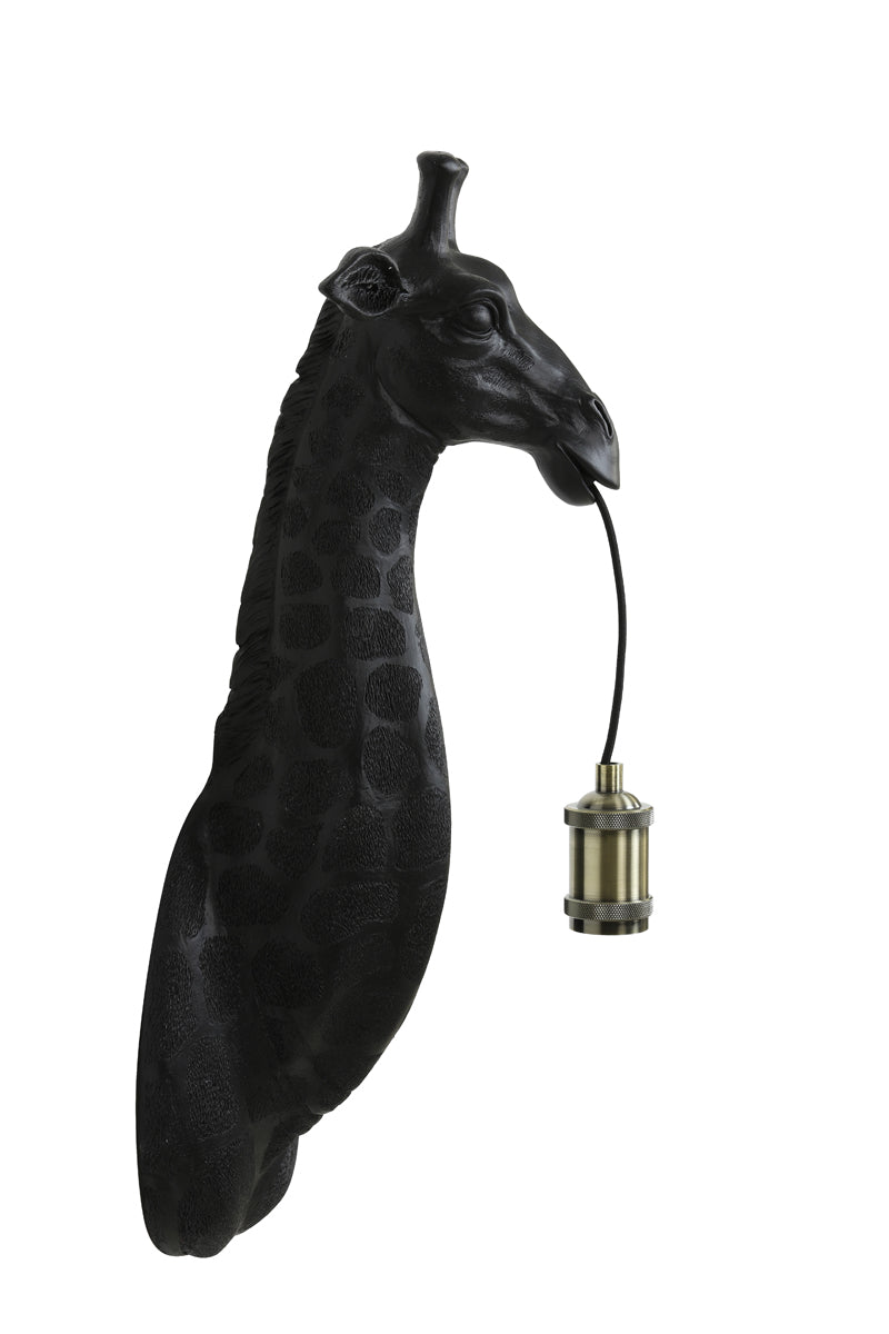 Light & Living Lighting Wall lamp 20,5x19x61 cm GIRAFFE matt black House of Isabella UK