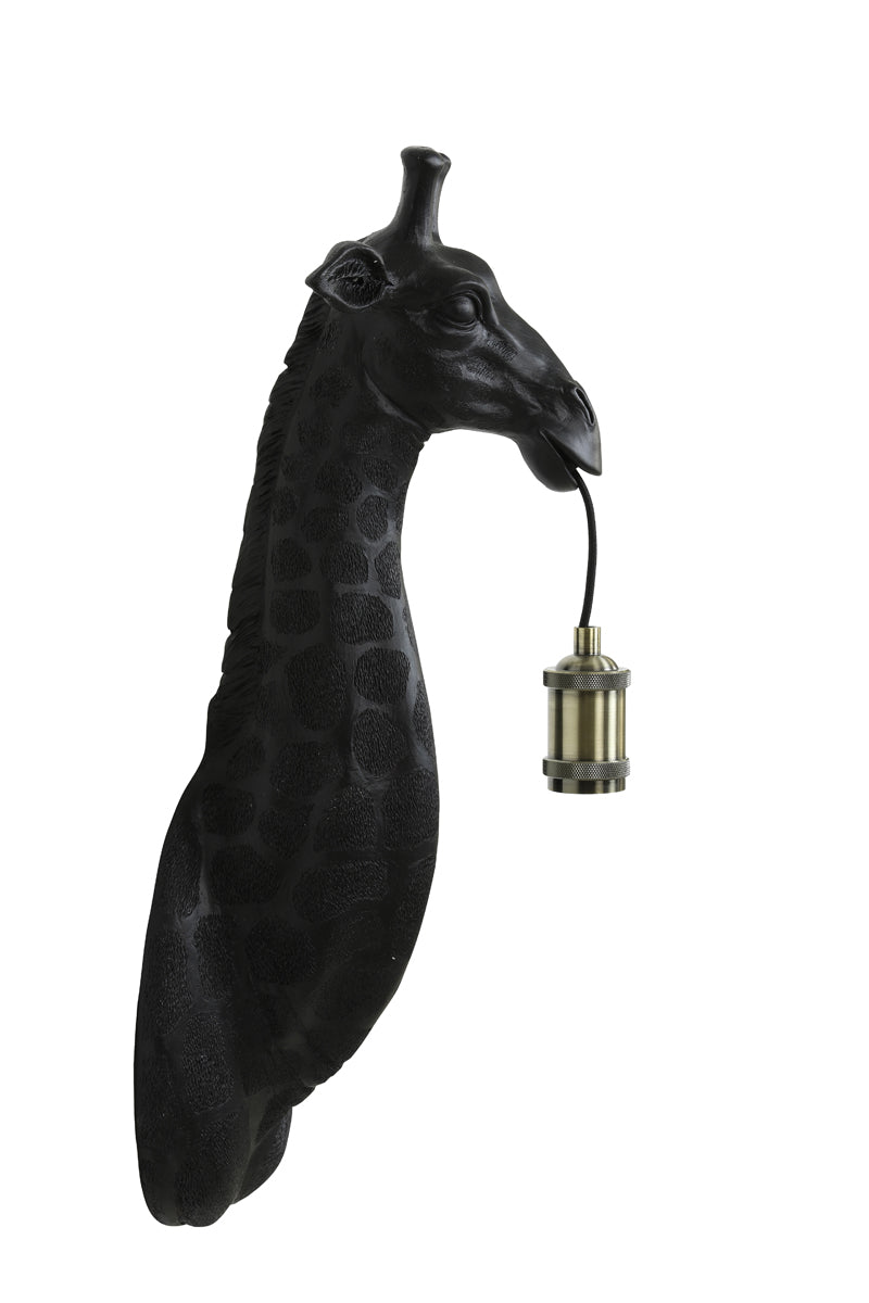 Light & Living Lighting Wall lamp 20,5x19x61 cm GIRAFFE matt black House of Isabella UK