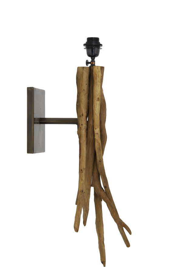Light & Living Lighting Wall lamp 25x18x70 cm BLUMA natural brown House of Isabella UK