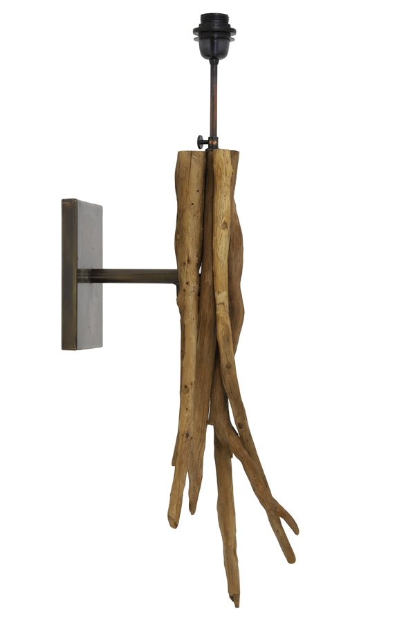 Light & Living Lighting Wall lamp 25x18x70 cm BLUMA natural brown House of Isabella UK
