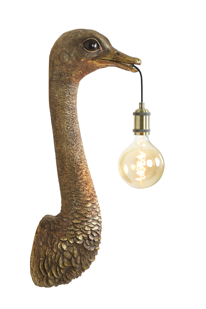 Light & Living Lighting Wall lamp 25x19x72 cm OSTRICH antique bronze House of Isabella UK