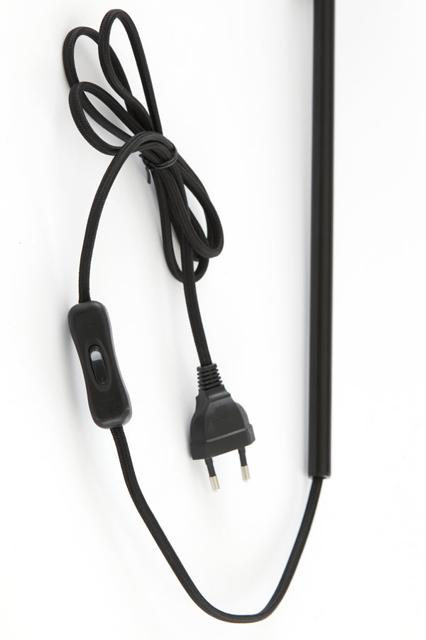 Light & Living Lighting Wall lamp 28x20x65 cm LUKARO glass smoked+matt black House of Isabella UK