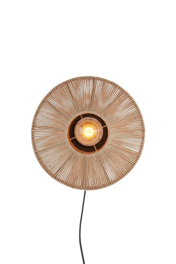 Light & Living Lighting Wall lamp 31x31 cm LYRA natural+matt black House of Isabella UK