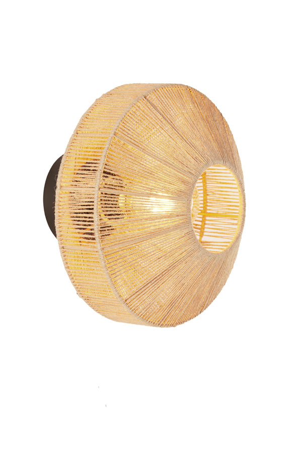 Light & Living Lighting Wall lamp 31x31 cm LYRA natural+matt black House of Isabella UK