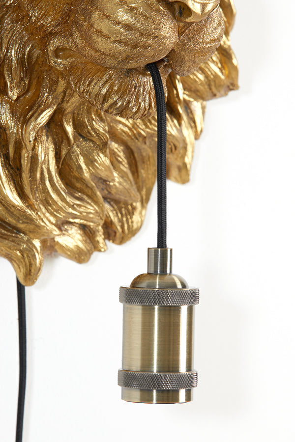 Light & Living Lighting Wall lamp 33,5x19x40,5 cm LION antique bronze House of Isabella UK