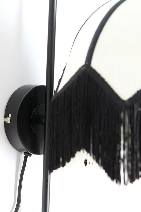 Light & Living Lighting Wall lamp 33x25x47 cm SULINA linen white+black House of Isabella UK