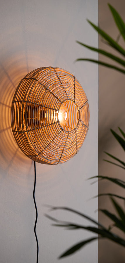 Light & Living Lighting Wall lamp 51x21 cm MATAKA rattan natural House of Isabella UK