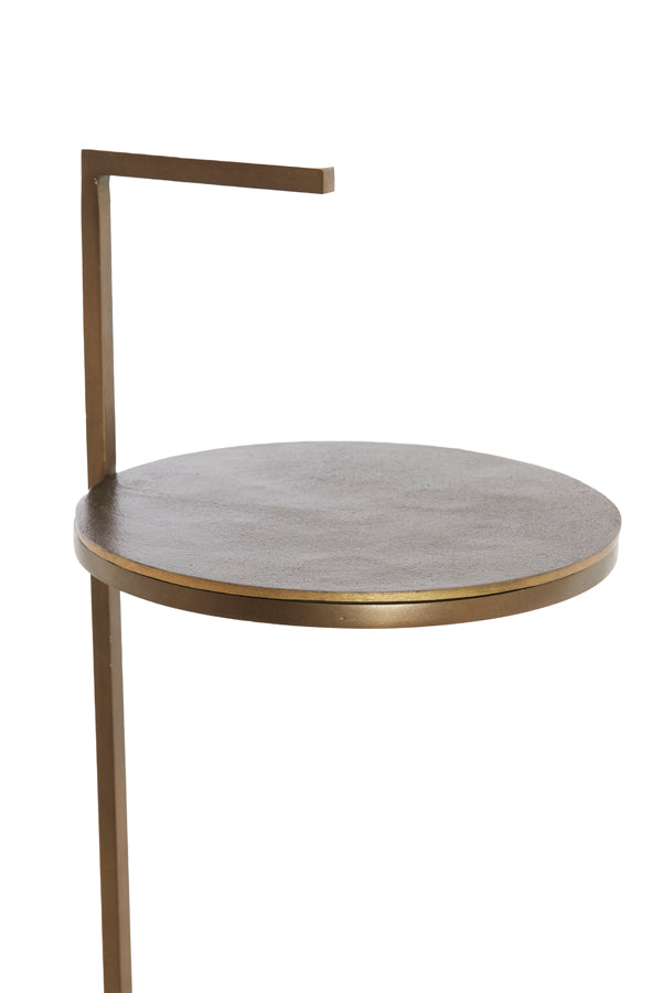 Light & Living Living Side table 26x76 cm LEDA marble sand-grey+d brown-bronze House of Isabella UK