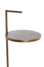 Light & Living Living Side table 26x76 cm LEDA marble sand-grey+d brown-bronze House of Isabella UK