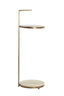 Light & Living Living Side table 26x76 cm LEDA marble sand-grey+d brown-bronze House of Isabella UK