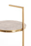 Light & Living Living Side table 26x76 cm LEDA marble white+antique bronze House of Isabella UK