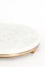 Light & Living Living Side table 26x76 cm LEDA marble white+antique bronze House of Isabella UK