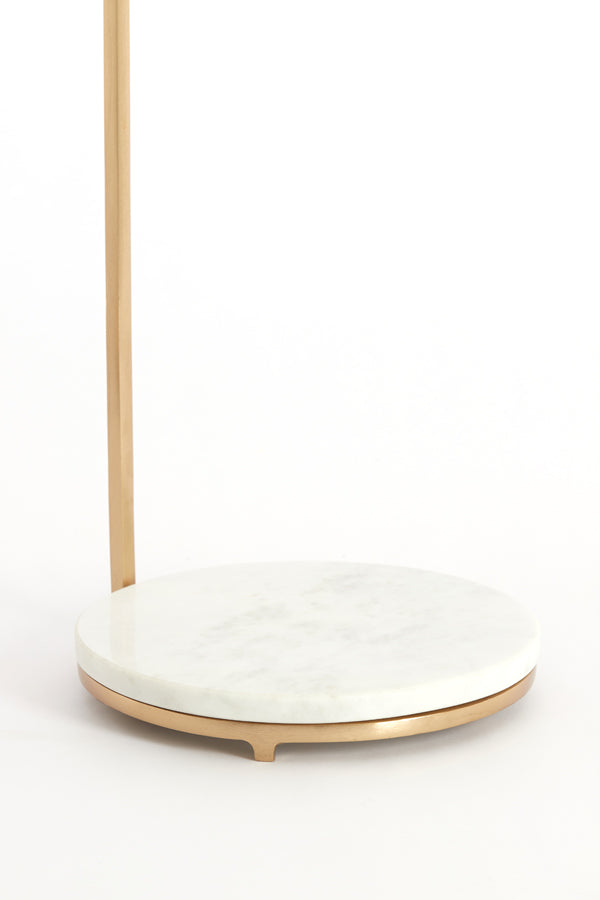 Light & Living Living Side table 26x76 cm LEDA marble white+antique bronze House of Isabella UK