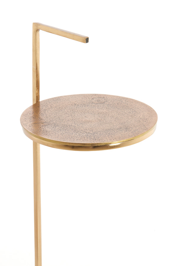 Light & Living Living Side table 26x76 cm LEDA marble white+antique bronze House of Isabella UK