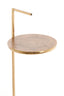 Light & Living Living Side table 26x76 cm LEDA marble white+antique bronze House of Isabella UK