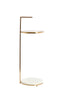 Light & Living Living Side table 26x76 cm LEDA marble white+antique bronze House of Isabella UK